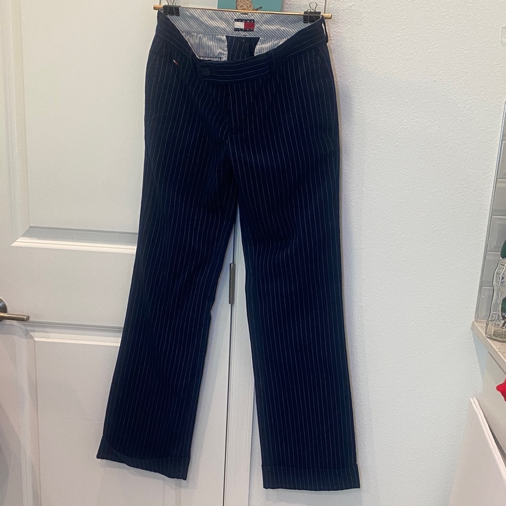 Tommy Hilfiger Women’s Navy Pinstripe Trousers